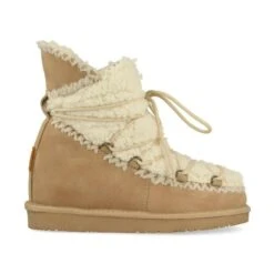 Women's Boots Gioseppo D'hiver Beiges à Lacets