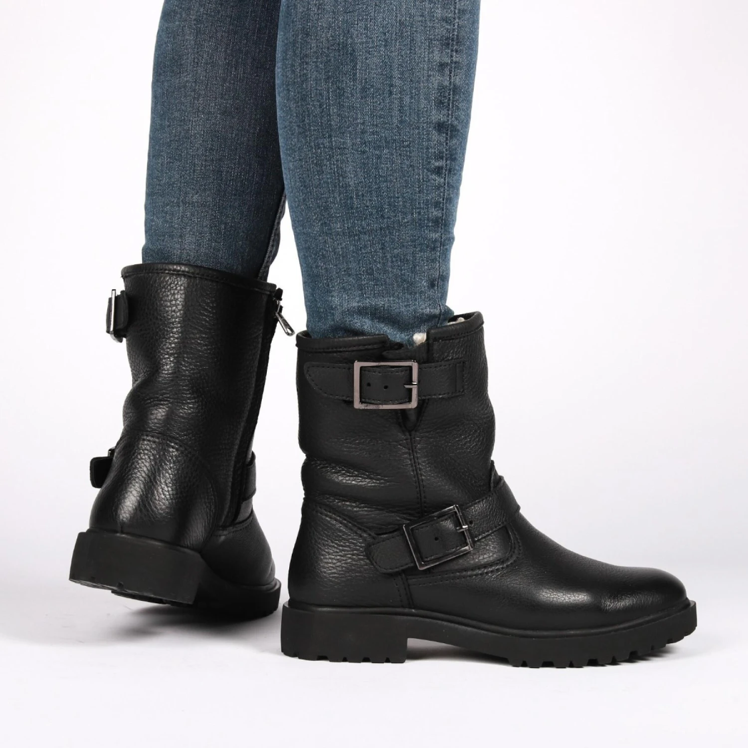 Leather Boots With Fur For Women Blackstone WL01 9 Leather Boots With Fur For Women Blackstone WL01 - Image 7