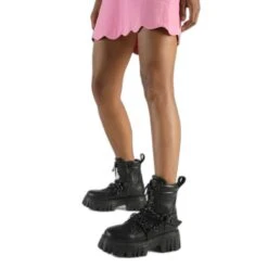 Nappa Vegan Boots For Women Buffalo Lion Mid Chain 10 Nappa Vegan Boots For Women Buffalo Lion Mid Chain -StepStrong Boots buffalo 1270080 black 3