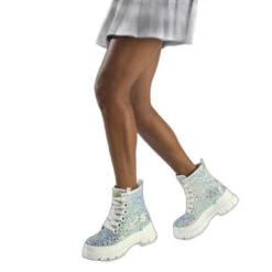 Women's Lace-up Boots Buffalo Aspha -StepStrong Boots buffalo 1622199 silver purple 3