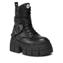 Women's Boots Buffalo Gospher Lace Up - Vegan Nappa Mid -StepStrong Boots buffalo 1622351 noir 3