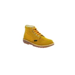Leather Boots Woman Kickers Hi -StepStrong Boots kickers 932103 50 73 jaune moutarde 3