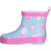 Baby Rubber Rain Boots Playshoes Low Owls -StepStrong Boots playshoes 180370 turquoise