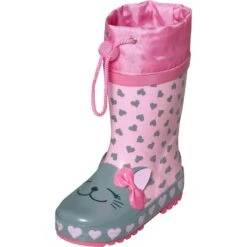 Girl's Rubber Rain Boots Playshoes Cat