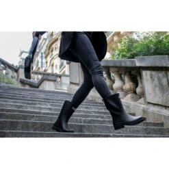 Women's Half Rain Boots Rouchette Cities -StepStrong Boots rouchette demi botte cities noir 7 nw041224